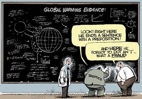 Figure 8: Cartoon about Global Warming Skeptics [Cagle.com]